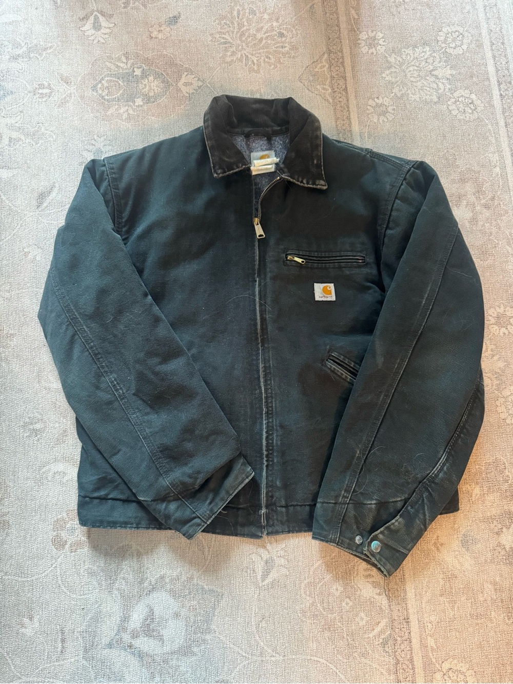Vintage Carhartt Detroit J01 black blanket lined jacket 44 regular (large)